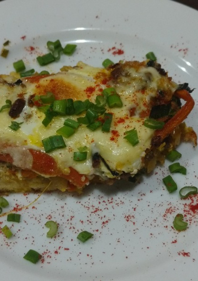 Una foto de Pastel de pan, carne y verduras