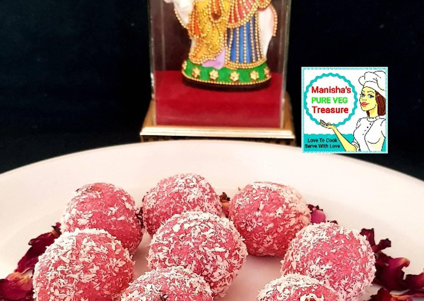 Rose Coconut Ladoo