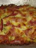 Tarta de sobra de arroz con verduras jamón y queso mozzarella