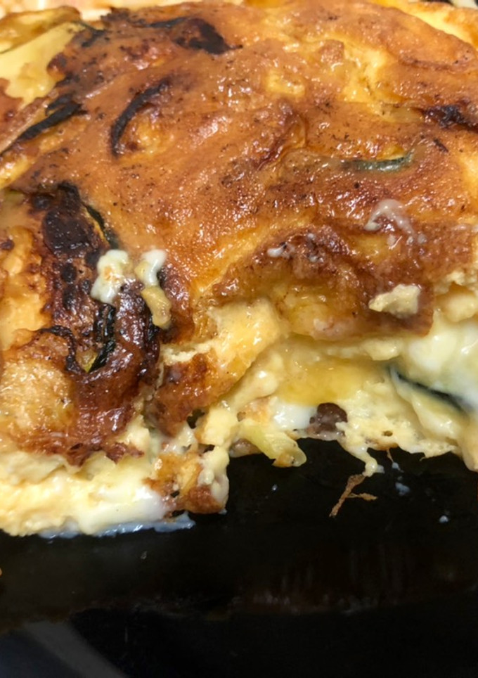 Una foto de Tortilla cremosa de calabacín🥒