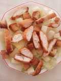 Ensalada de pollo empanado