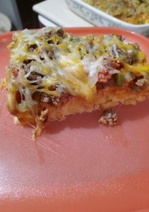 A picture of Cornbread Pizza.