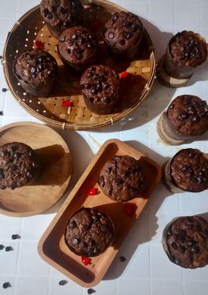Foto resep Choco Banana Muffin - Muffin Coklat Pisang