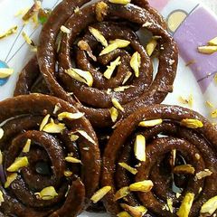 A picture of Chocolate Jalebi.