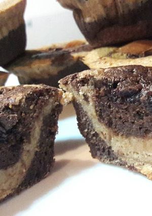 Una foto de Muffins marmolados de harina integral