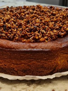 Una foto de Cheesecake de turrón de jijona al horno