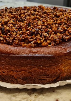 Una foto de Cheesecake de turrón de jijona al horno