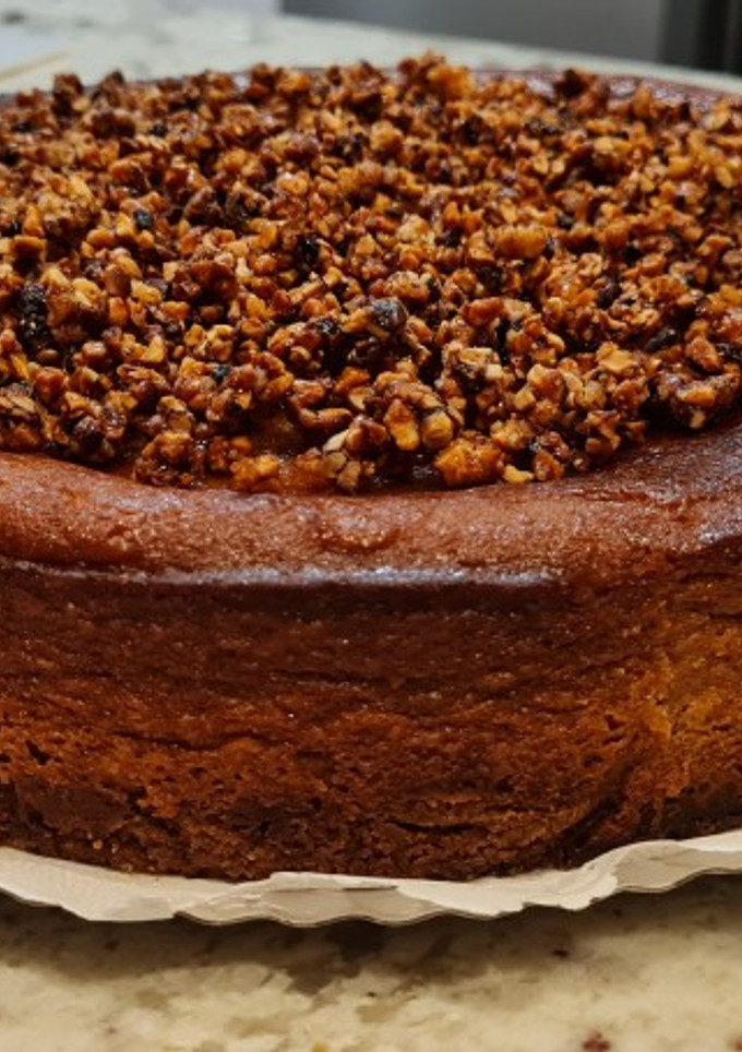 Una foto de Cheesecake de turrón de jijona al horno