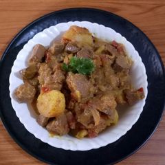 A picture of Jackfruit Potato Curry.