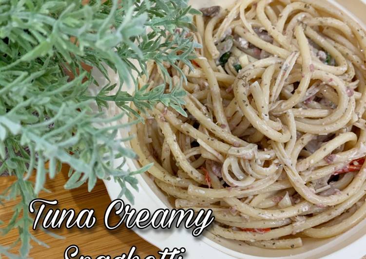 Resep Tuna Creamy Spaghetti Anti Gagal