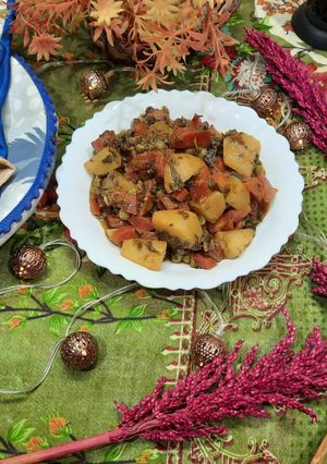 A picture of Alu matar methi gajar ki bhujia.