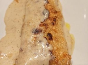 Una foto de Creps de confit de pato y ceps 🦆