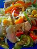 Pollo salteado con verduras - estilo tailandés-