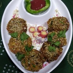 A picture of Oats sesame seeds tikki.