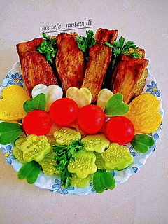 عکسی از دستور بادمجان سرخ شده (با جذب کمترین روغن)