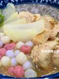 Potato Curry Chicken with Tangyuan (Glutinous Rice Balls)