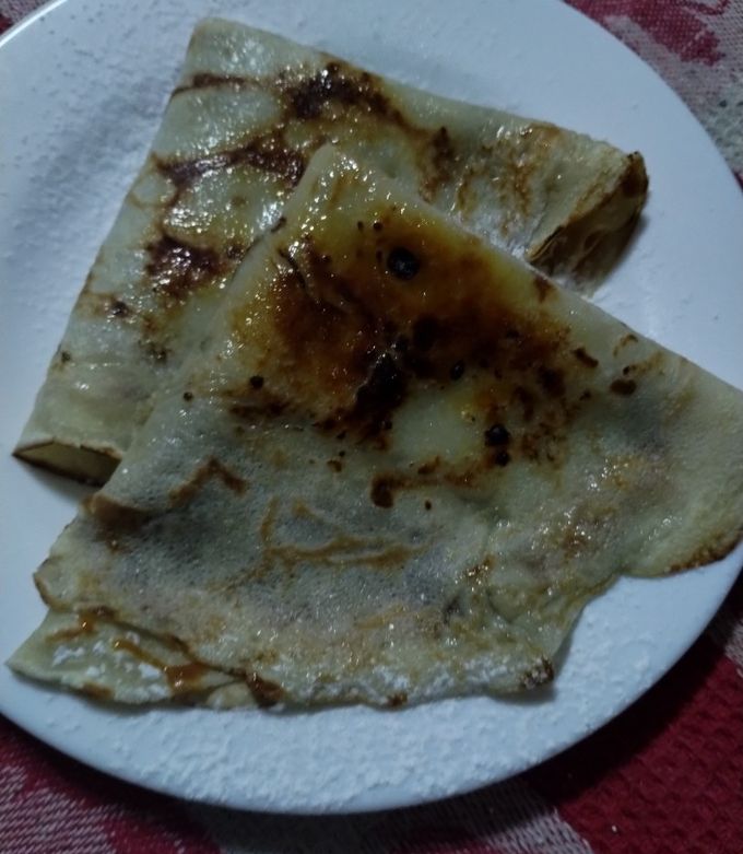 Una foto de Panqueques con dulce de leche
