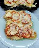 Куриное филе бедра запечённые в духовке под сыром и помидорами
