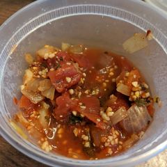 A picture of Spicy garlic salsa.