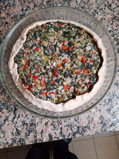 Una foto de Tarta de acelga y atún
