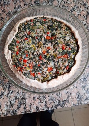 Una foto de Tarta de acelga y atún