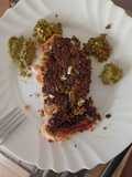 Salmón con corteza de Pistacho-Dijon