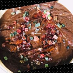 A picture of Cocoa bread pudding.