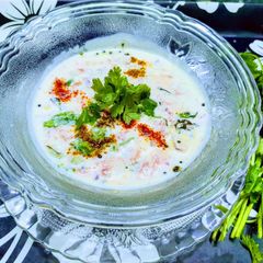 A picture of Cucumber and Mixed Veg Raita.