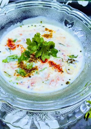 A picture of Cucumber and Mixed Veg Raita.