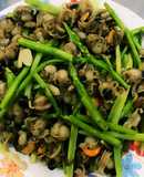 Sò điệp xào măng tây