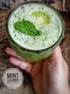 A picture of Mint cucumber mojito.