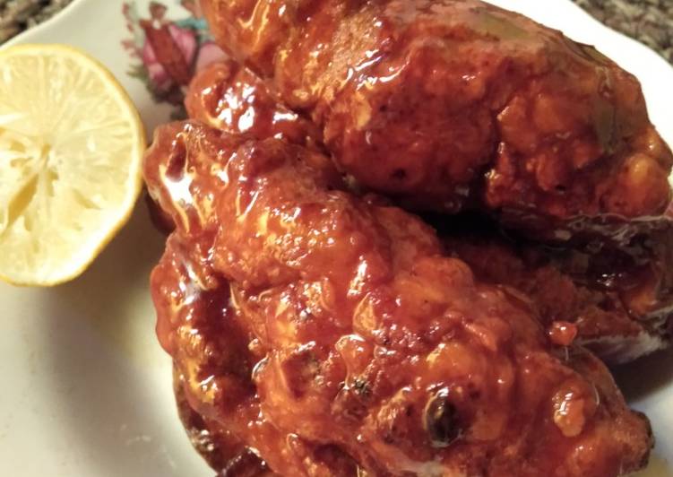 Cara Gampang Menyiapkan Chicken crispy with honey lemon sauce yang Enak Banget