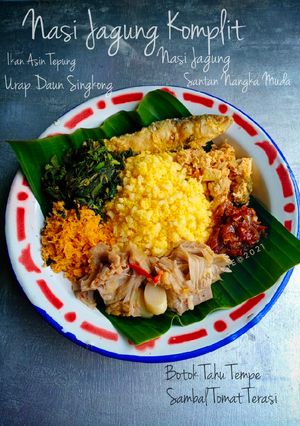 Foto resep Nasi Jagung Komplit