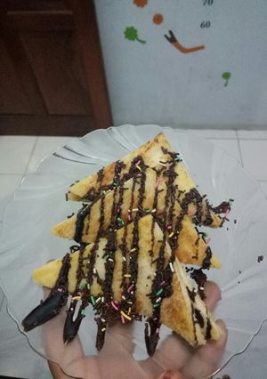 Foto resep Roti panggang cokelat/ ropang ala cafe