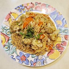 Pancit Canton with Chicken A picture of Pancit Canton with Chicken.