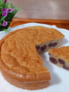 Meggyes sütemény (cukormentes, gluténmentes) recept fotója