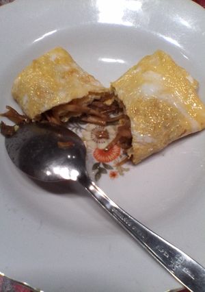 Foto resep Lumpia Rebung Ebi Goreng dan Rebung Ebi Selimut Dadar telur