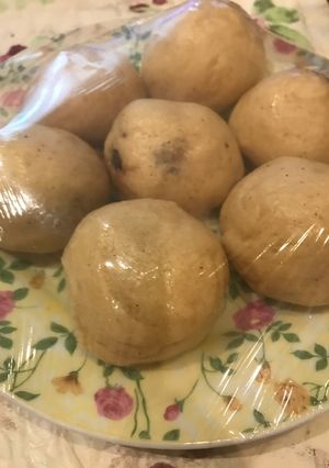 صورة لوصفة الفطيرة الحلوة الكورية او كرات كابانج الكورية مع التمر واللوز اللذيذة بالبخار 😋