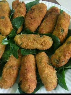 Una foto de Croquetas de papa con atún y espinacas
