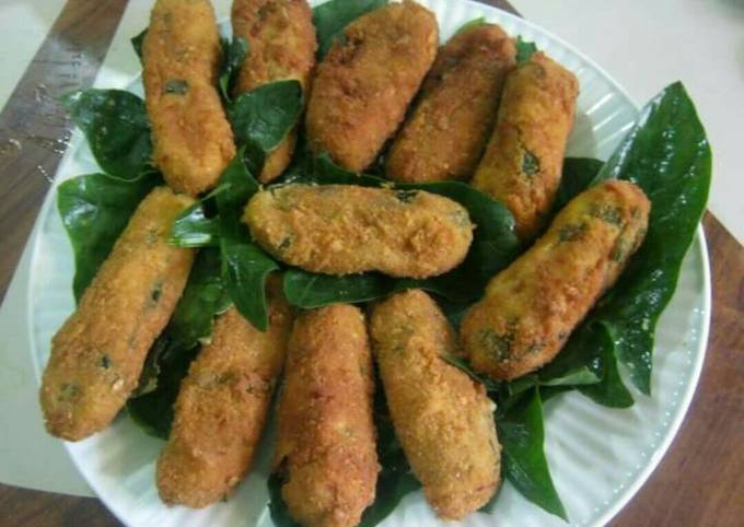 Croquetas de papa con atún y espinacas Receta de Aydee Gtz- Cookpad