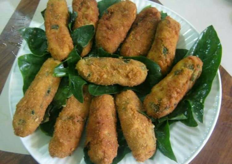 Croquetas de papa con atún y espinacas Receta de Aydee Gtz Cookpad
