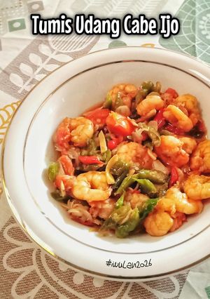 Foto resep Tumis Udang Cabe Ijo