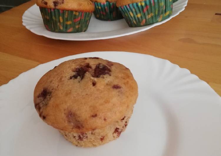 Csokis-meggyes muffin tej és tojásmentesen