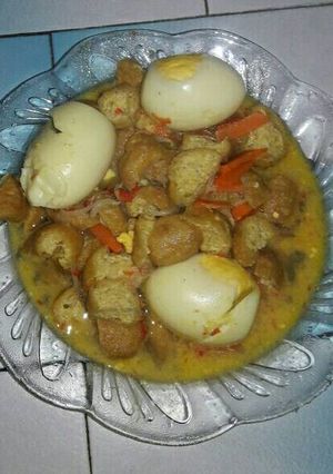 Foto resep Tahu telor bumbu kuning