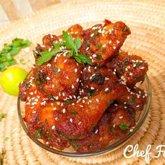 A picture of Buffalo chicken wings.