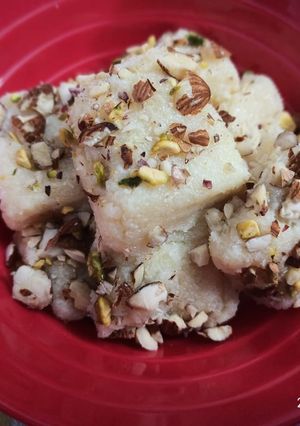 A picture of Dry fruits Coconut Burfi.