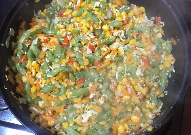 Oseng buncis wortel jagung (oseng pelangi)