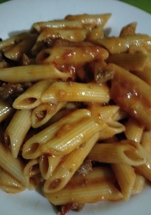 Una foto de Pastas con Carne Molida 😍