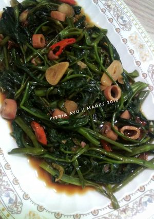 Foto resep Tumis kangkung cumi asin