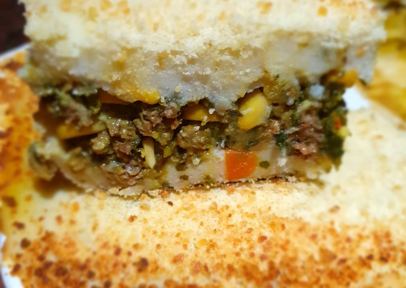 Pastel de carne y verdura